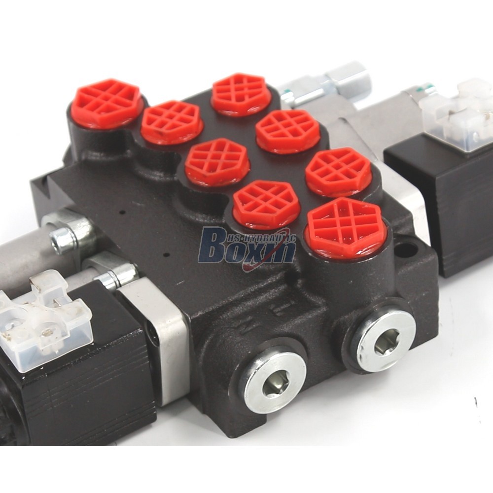 Industrial Solenoid and Cable Actuated 3 Spool Hydraulic Valve detail image